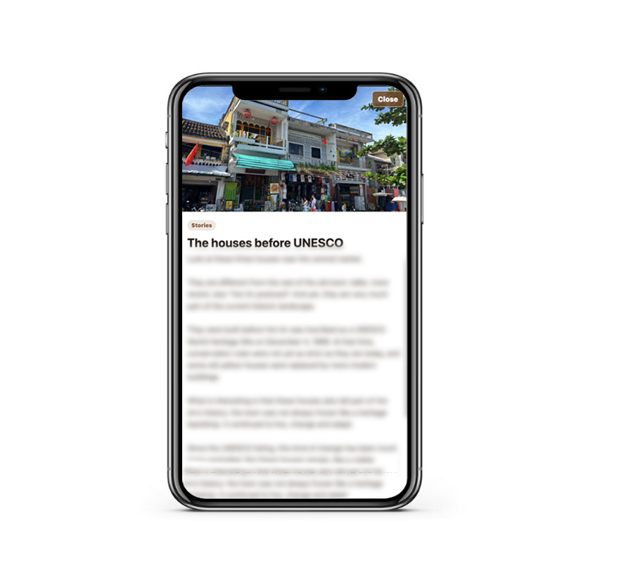 Preview of The houses before UNESCO story in the smartphone guide