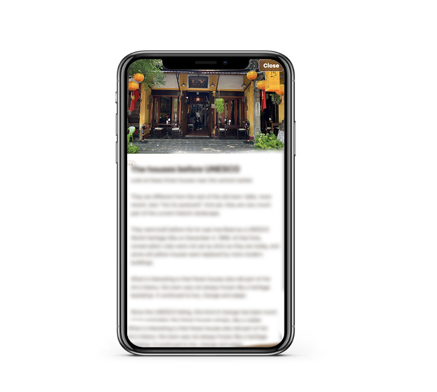 Preview of a historic house discovery in the smartphone guide